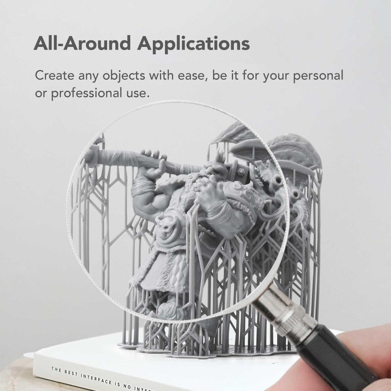 Phrozen 3D Printer ABS-Like Matte Gray Resin,405nm DLP LCD UV-Curing Photopolymer Resin for General Modeling and Prototyping, High Precision Printing, Low Odor, Non-Brittle (1kg) - Image 5